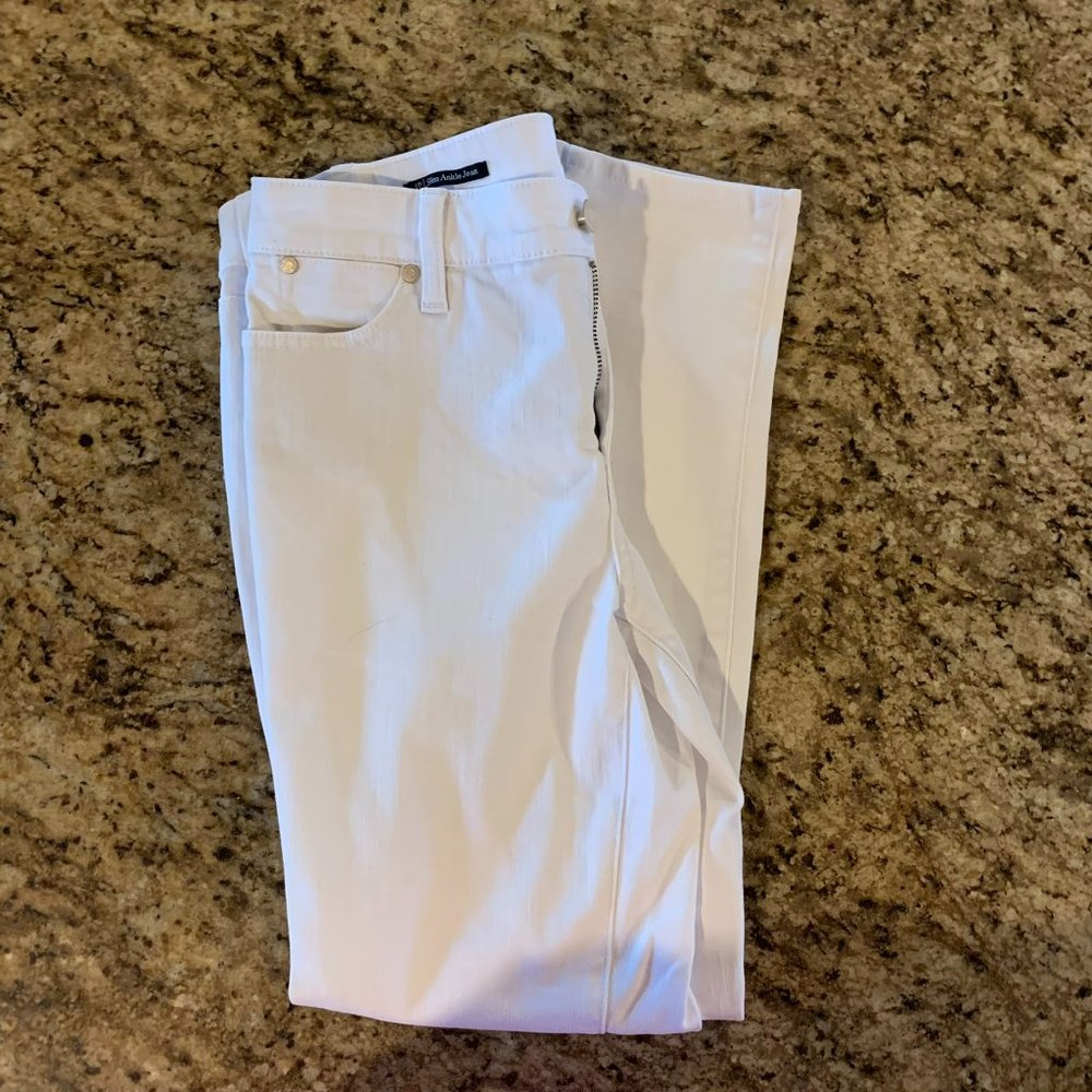 Talbots White Slim Ankle Jeans 4p